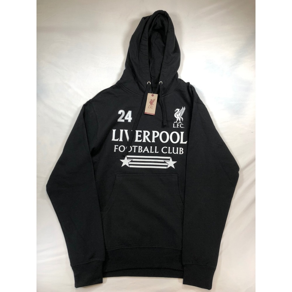 Liverpool FC US Pre-Season Tour 2024 Black Hoodie Mens Small NWT LFC Official
